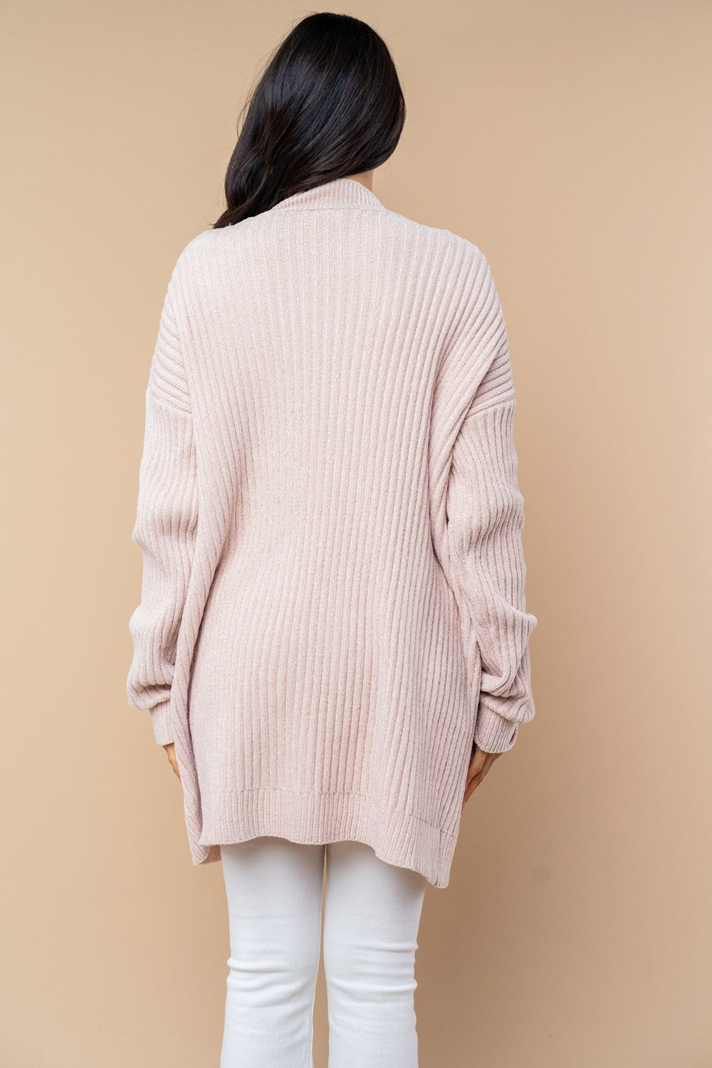 High Waisted Solid Knit Cardigan