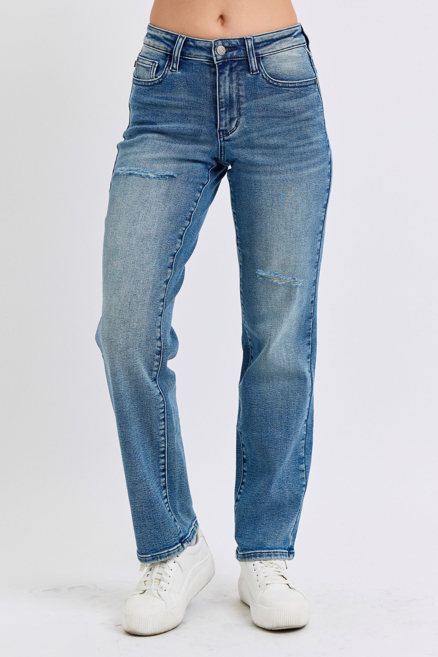 Judy Blue- Contrast Wash Dad Jean