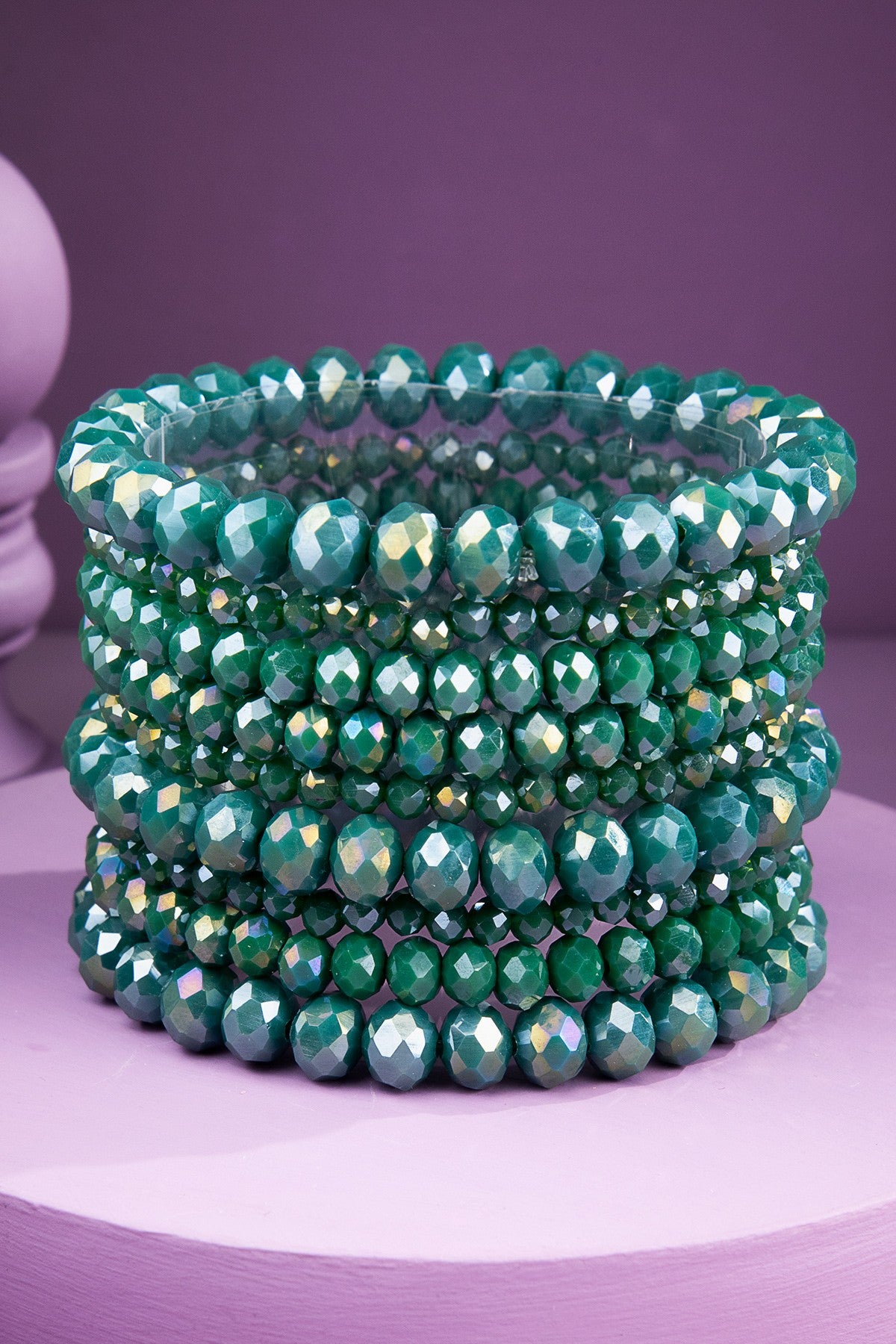 Glass Bead 9 Set Bracelet