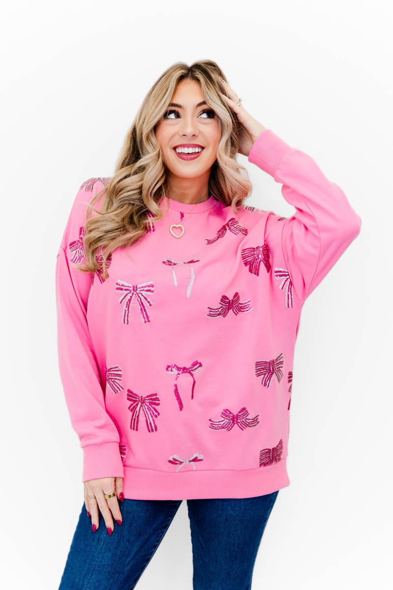 Blushing Bows Sweatshirt