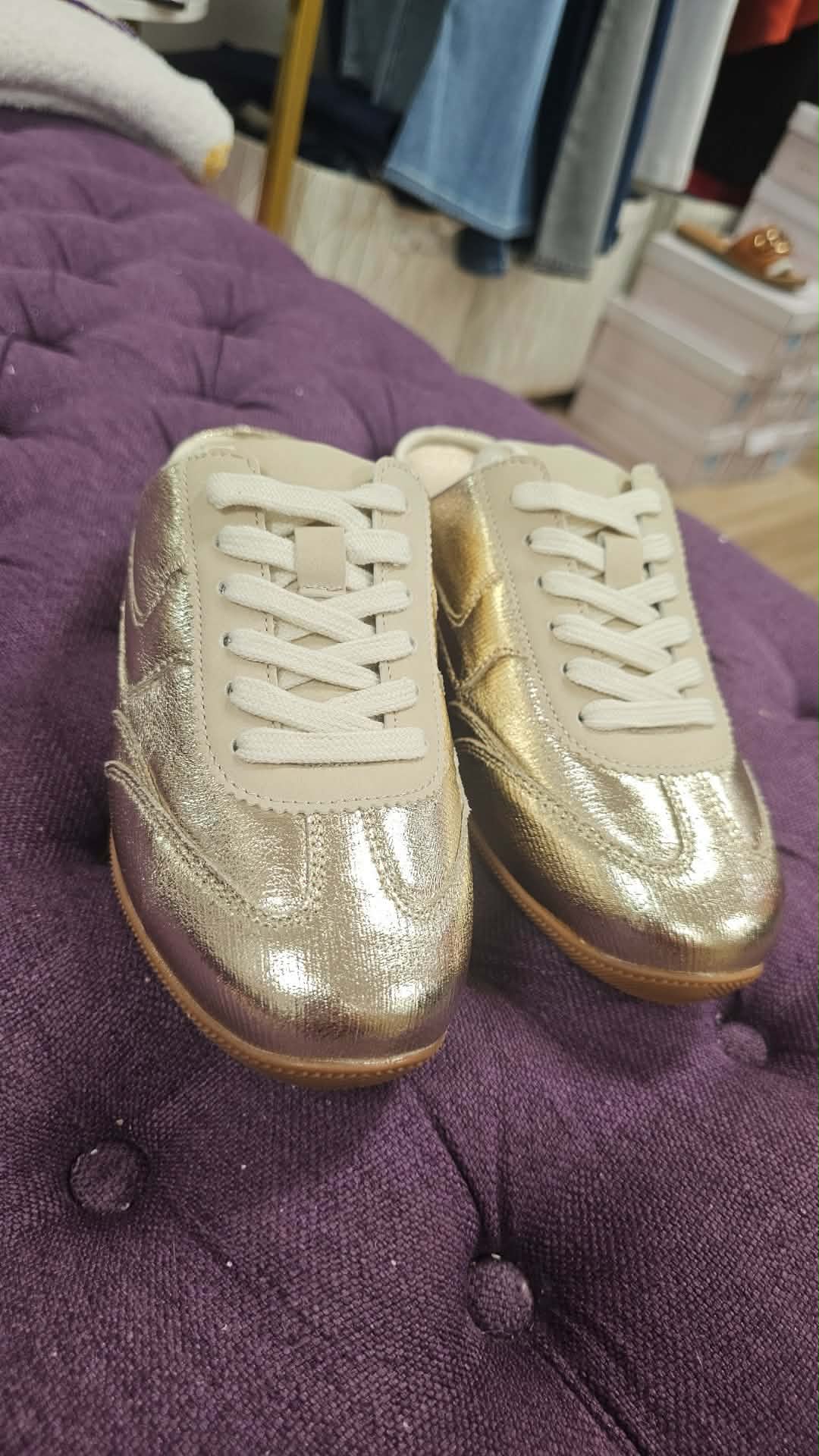 MacKay - Gold Slip On Tennis