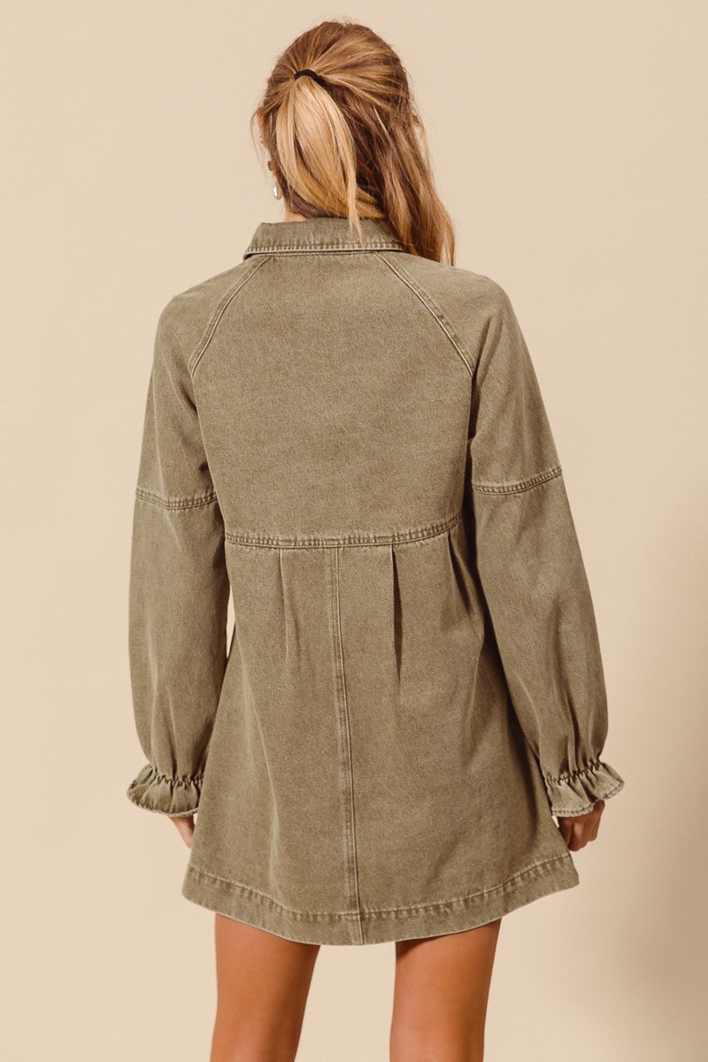 Sidney- Washed Denim Dress