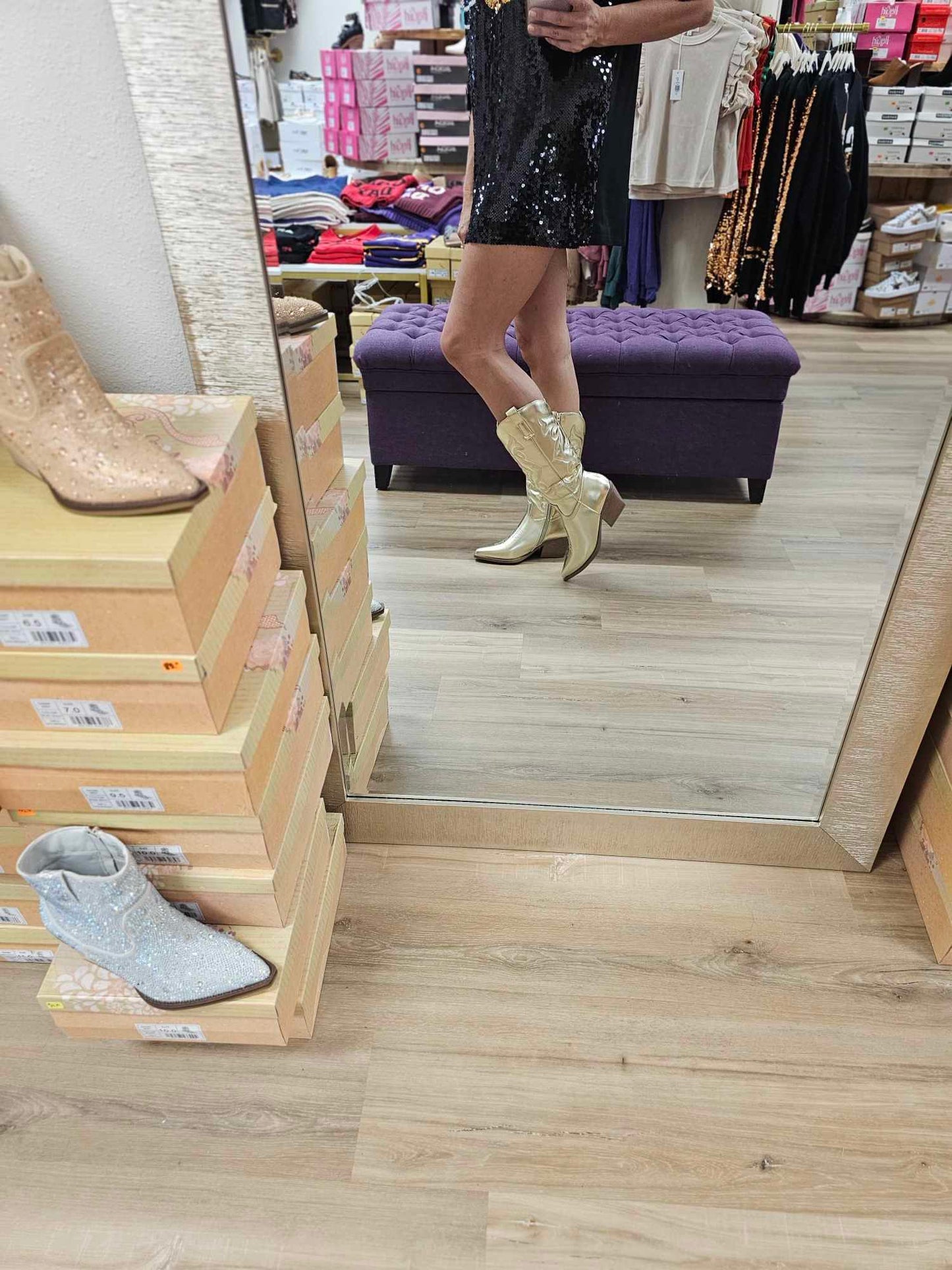 ELK- GOLD METALLIC BOOT