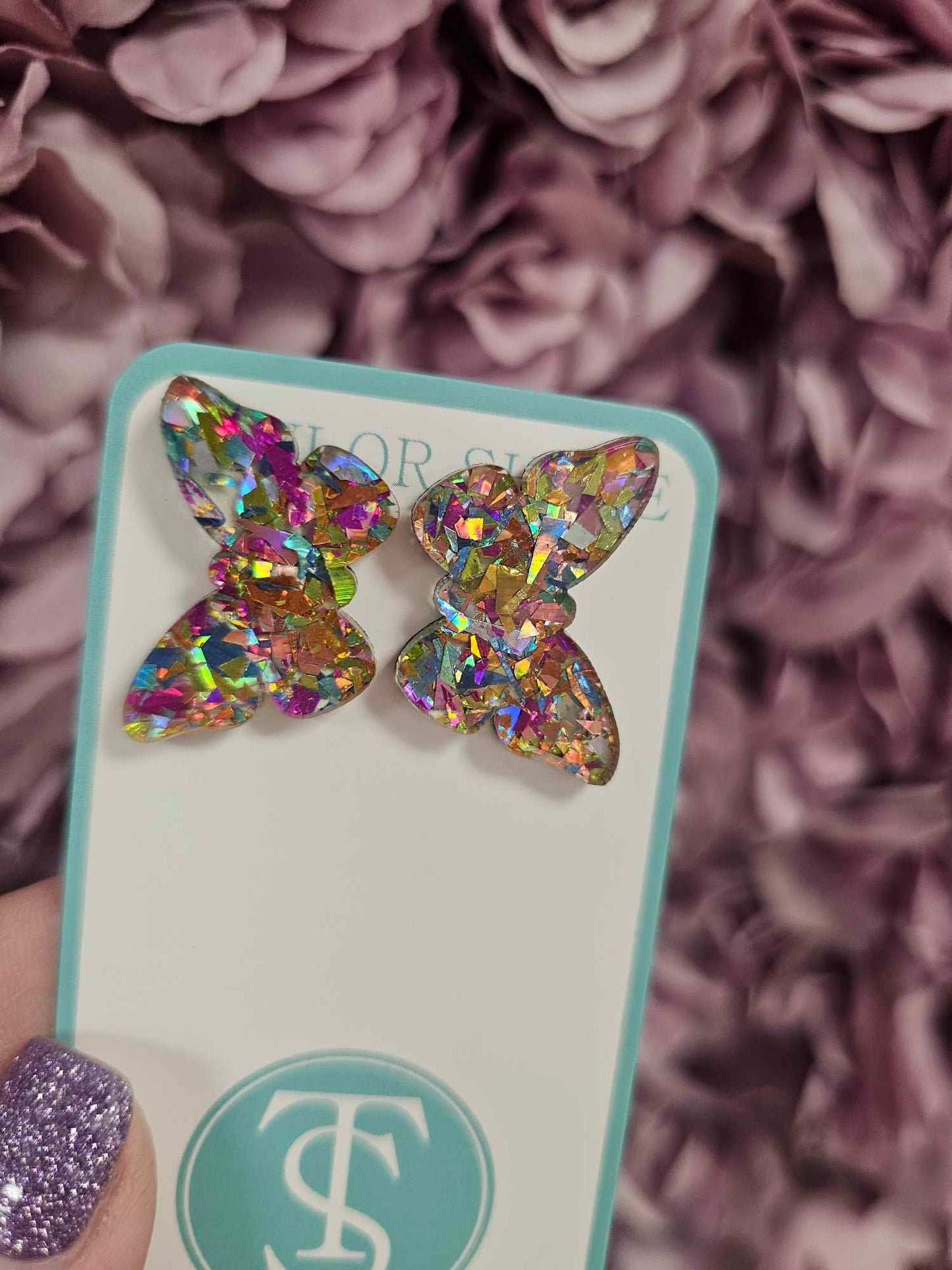 Taylor Shaye- ACRYLIC Butterfly Stud