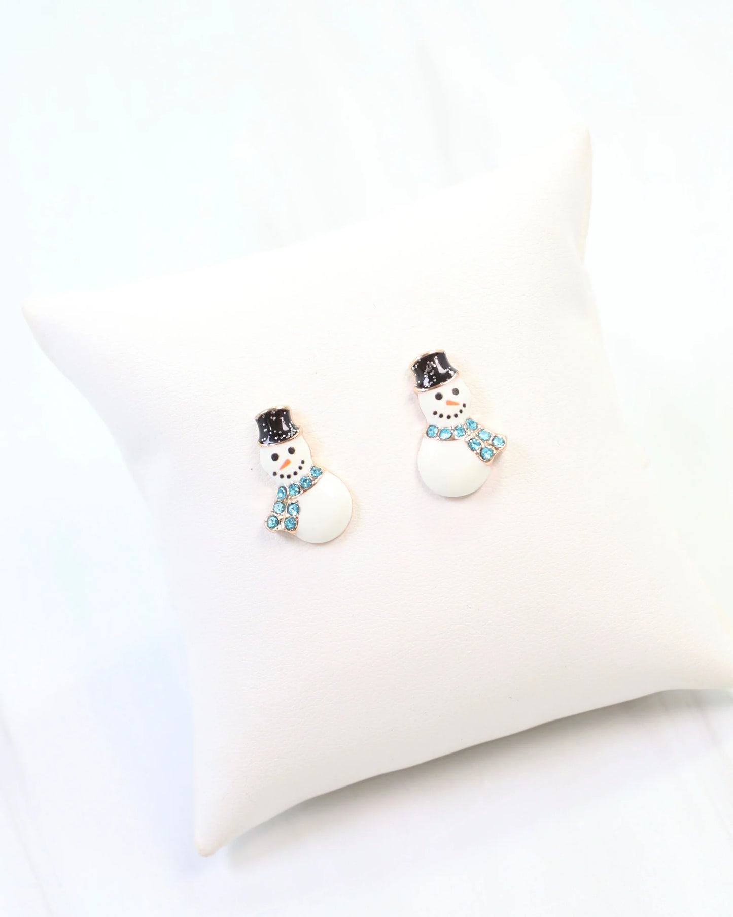 North Pole Snowman Stud White