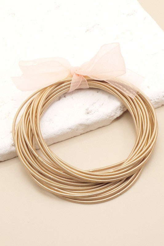 Stretchy Guitar String Bracelet Stack