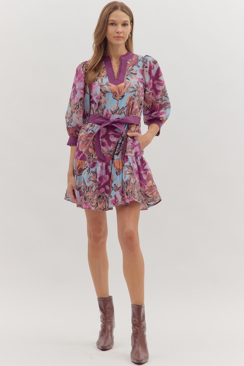 Plum Botanical Dreams Dress
