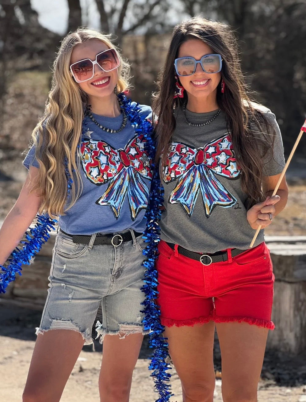 Callie Ann Patriotic Bow Tee