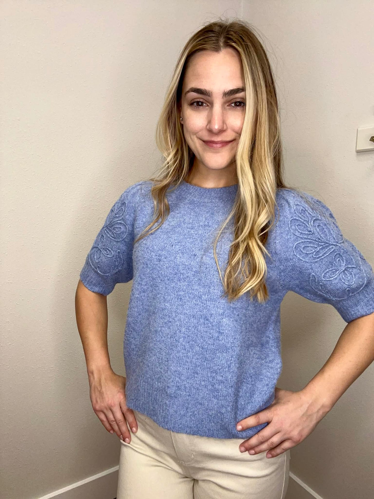 Appliqué Sleeve Detail Top