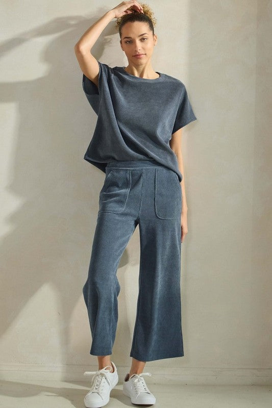Corduroy Short Sleeve Top