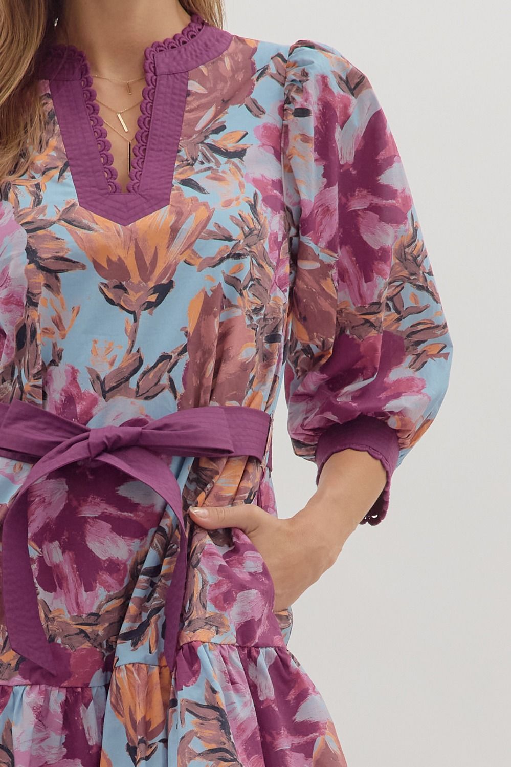 Plum Botanical Dreams Dress