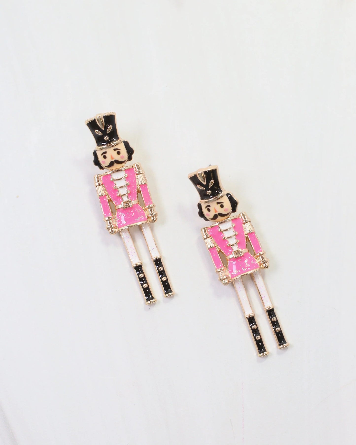 Naughty or Nice Nutcracker Earring Hot Pink