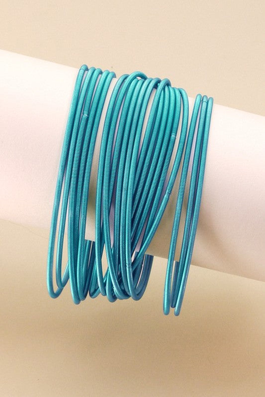 Stretchy Guitar String Bracelet Stack