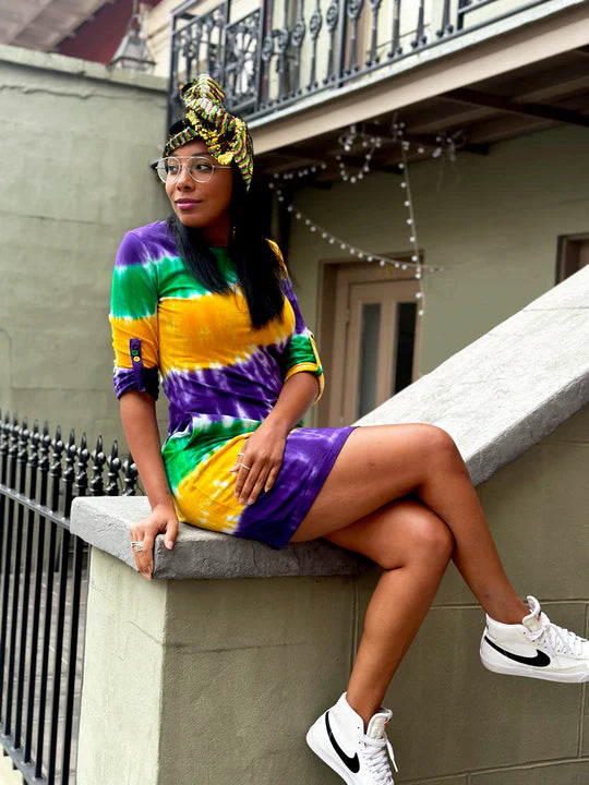 Tie Dye Wave Adult Dress