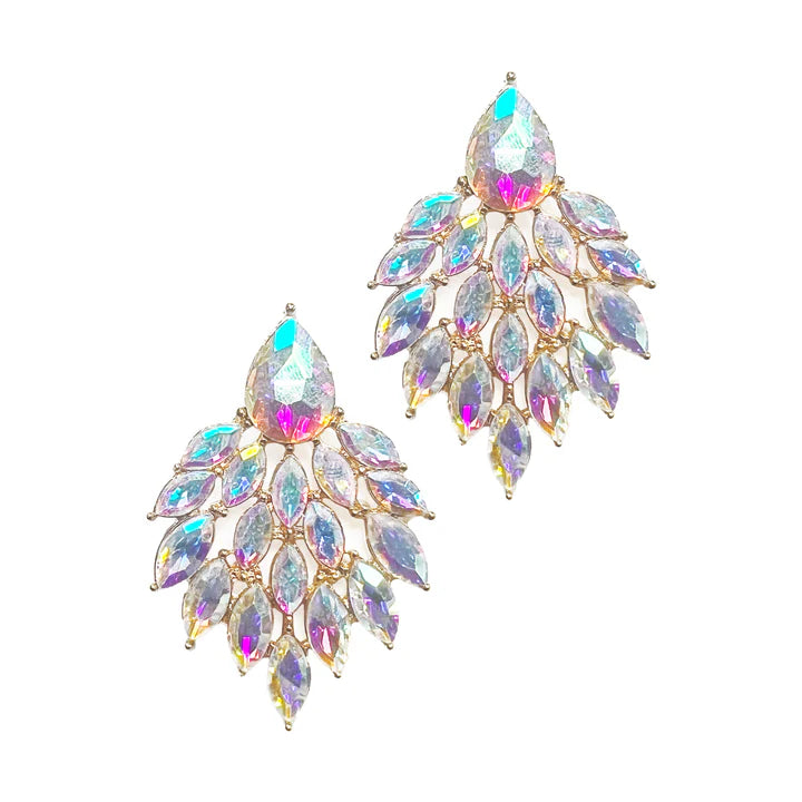 Crystal Feather Earrings