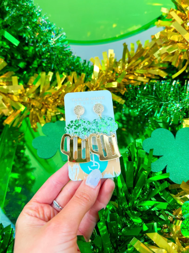 Taylor Shaye-Beer Mug/Green Foam