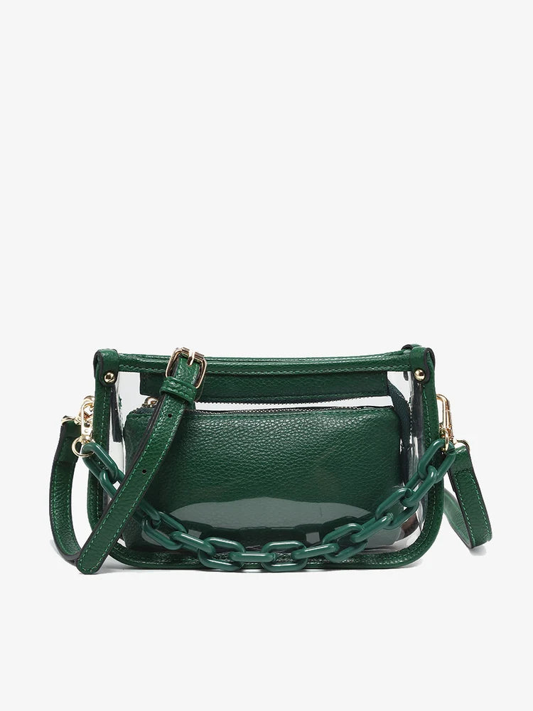 Jessica Vegan Clear Crossbody Bag
