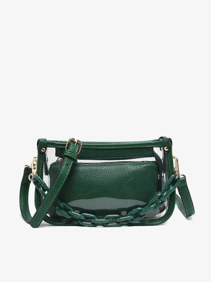 Jessica Vegan Clear Crossbody Bag