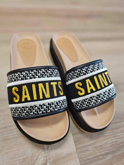 Saints Platform Sandals