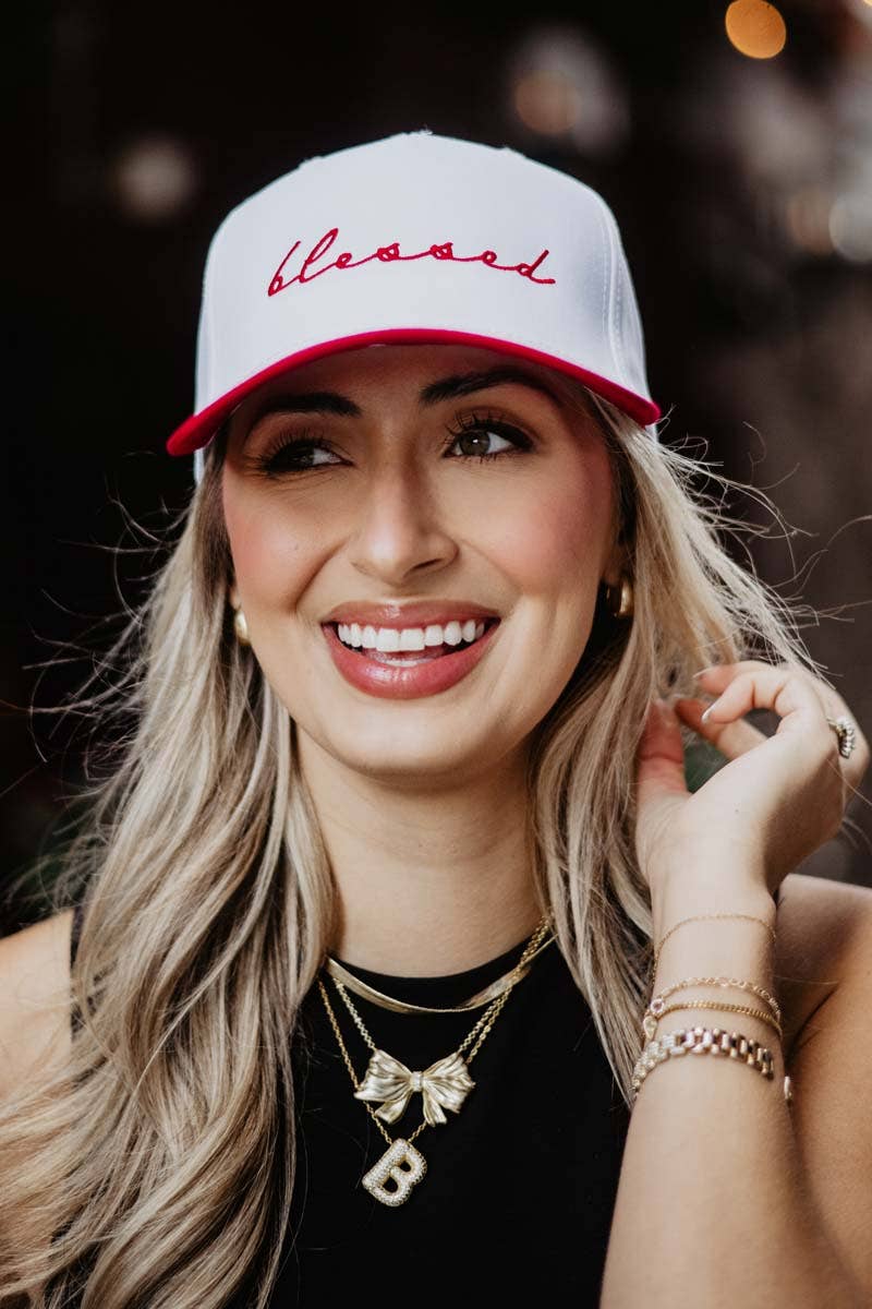 Blessed (Cursive) Two-Toned Vintage Hat