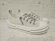 Aman Rhinestone Lace up Tennis
