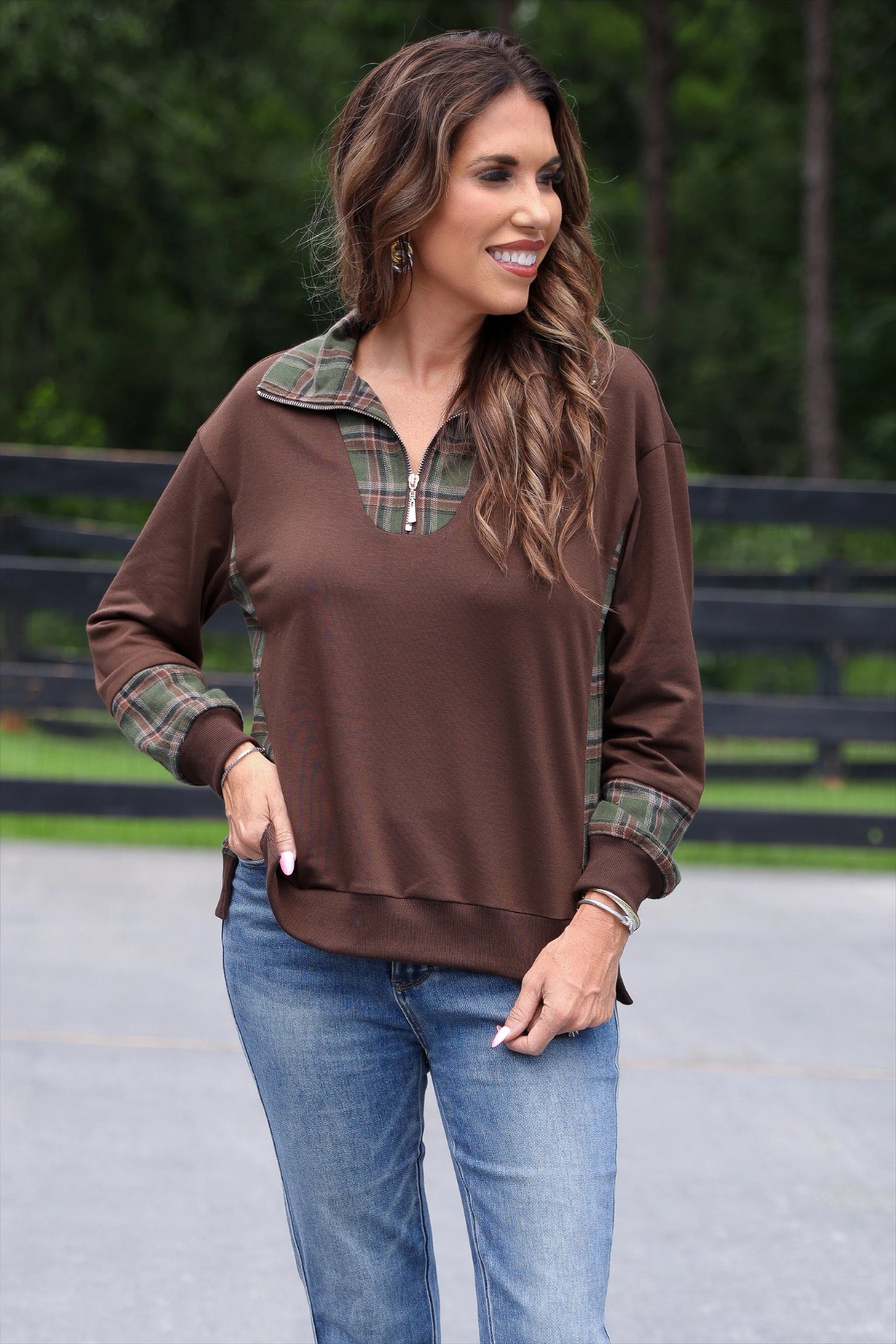 Juniper Plaid Pullover