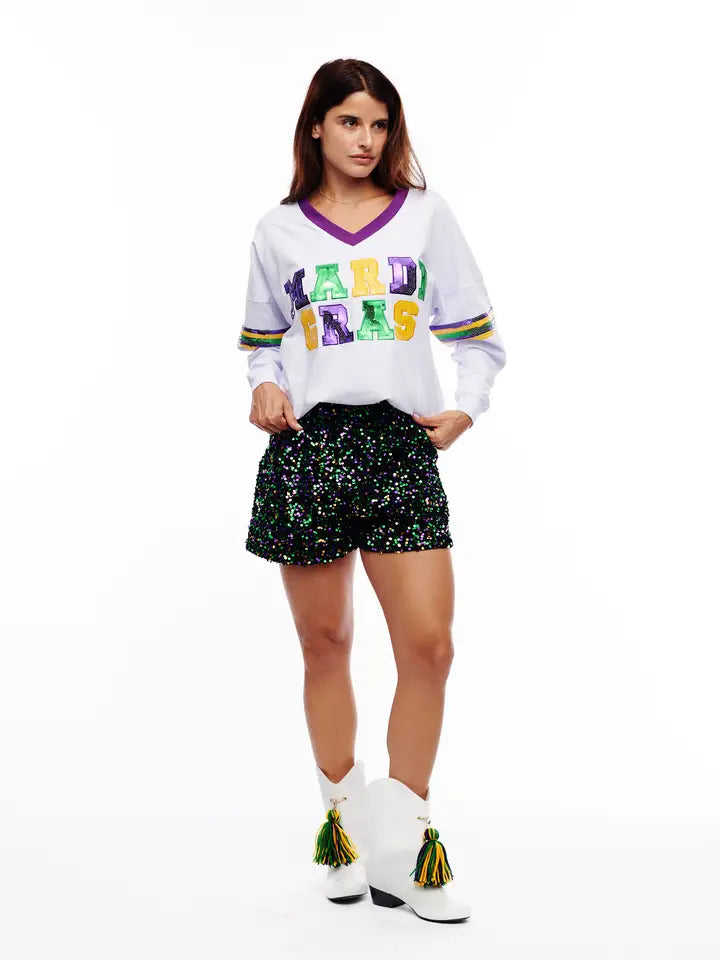 Mardi Gras Sequin Shorts
