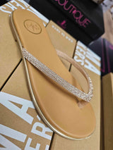 Carly 2- Rhinestone flip flops