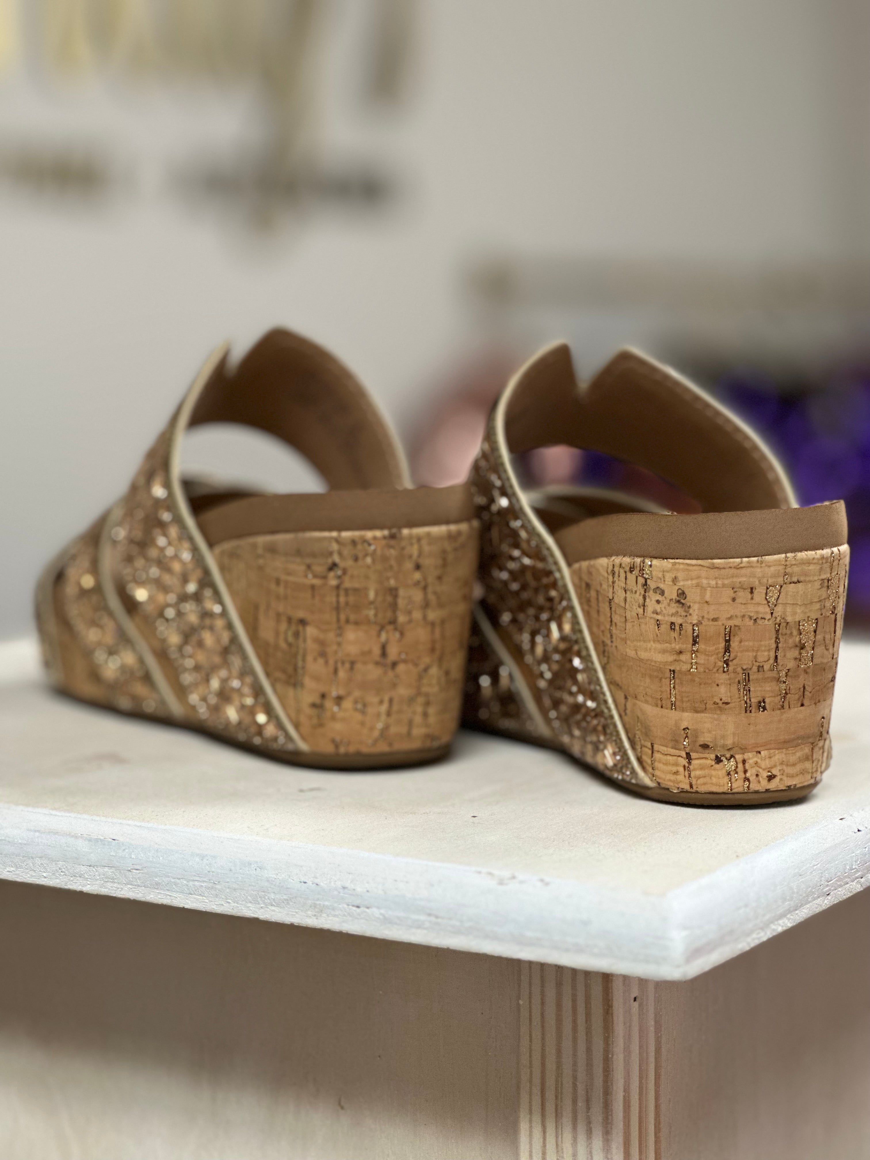 Corky's Sparkler Wedge - Gold