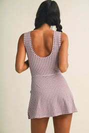 Glowie Sleeveless Wrap & Tie Athletic Dress