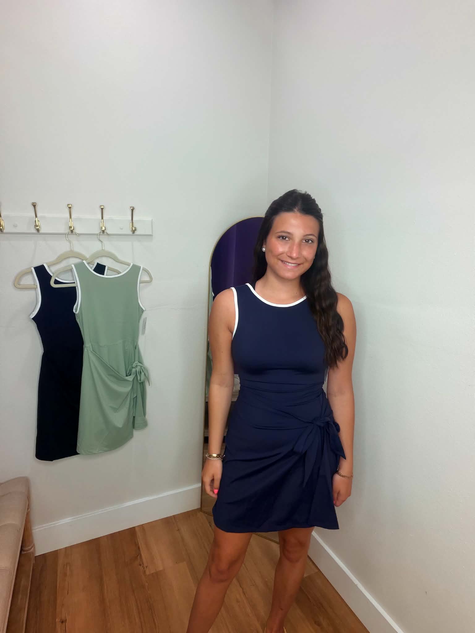 White binding line activewear tennis skorts dress or romper