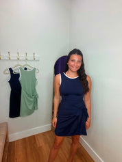 White binding line activewear tennis skorts dress or romper