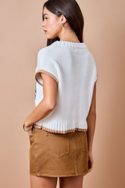 Game Day Tiger Intarsia Sweater Top