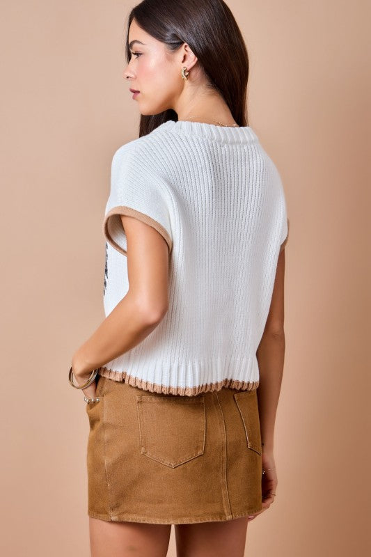 Game Day Tiger Intarsia Sweater Top