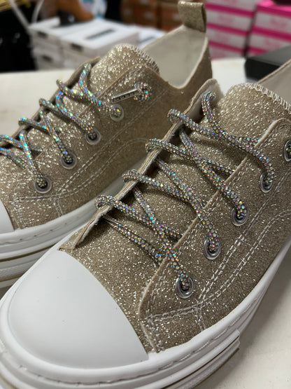 Aman Rhinestone Lace up Tennis