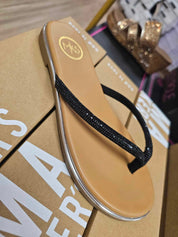 Carly 2- Rhinestone flip flops