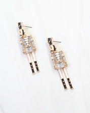 Naughty or Nice Nutcracker Earring Silver