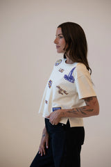 Lsu All Over the Place Heavyweight Crop Tee