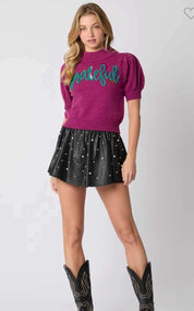 Grateful Puff Sleeve Sweater