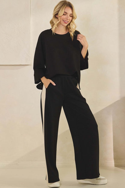 Ultra comfy Two Tone Wide Leg Pant