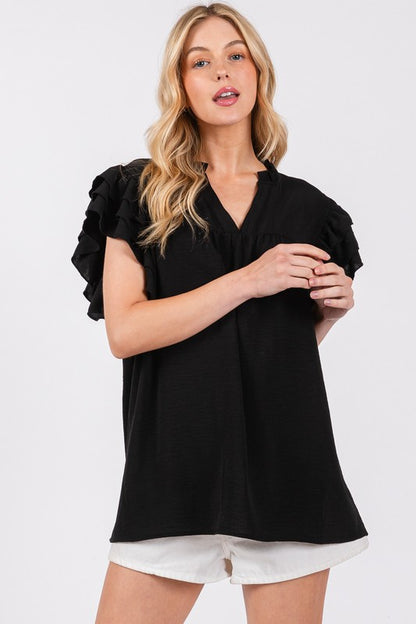 Airflow Ruffle Sleeve Top