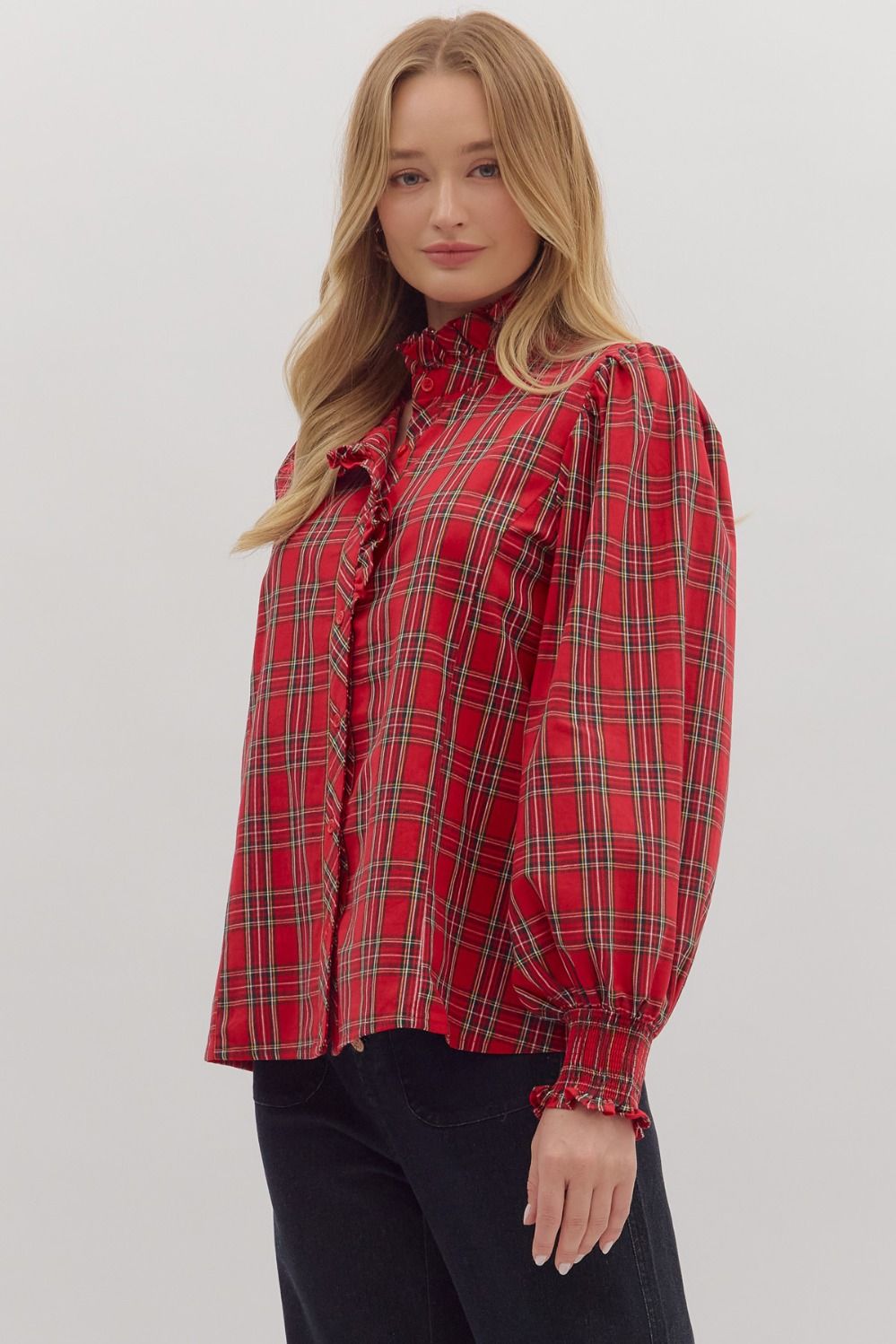 Wrapped in Plaid Top