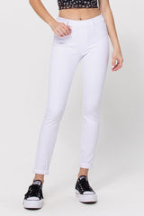 Mid Rise Pull On Crop Skinny