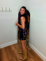 Purple and Gold Game day Sequin Set
