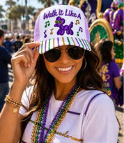Mardi Gras- Walk it like a Dog Sequin Trucker Hat