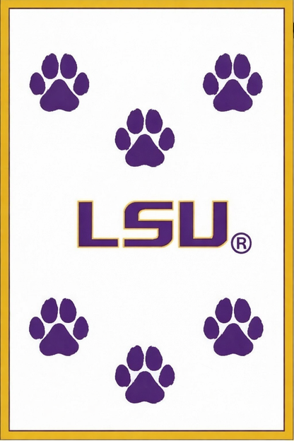LSU Tiger Paws Luxury Blanket - FINAL SALE