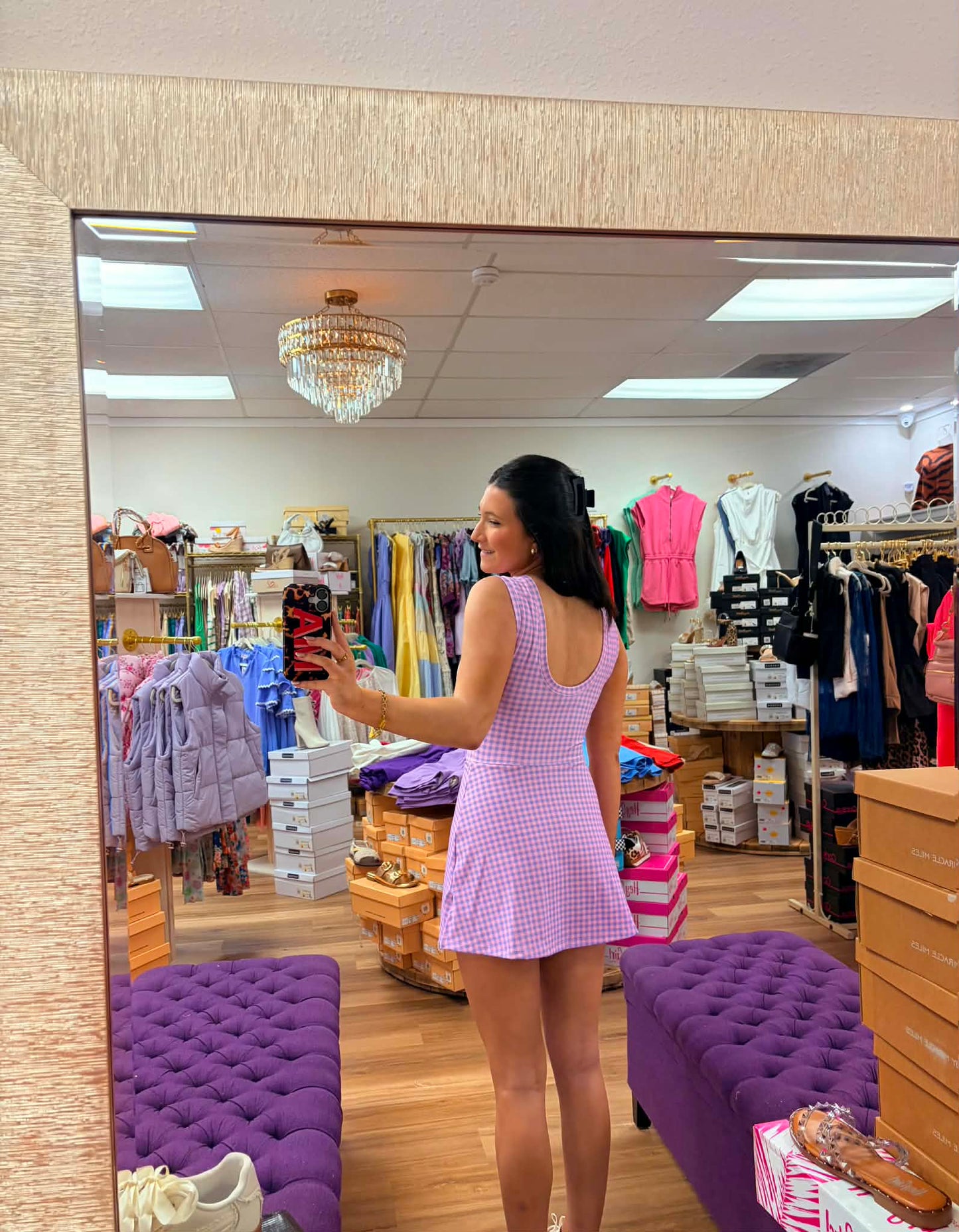 KIMBERLY- Tie Waist Romper Skort With Built in Shorts