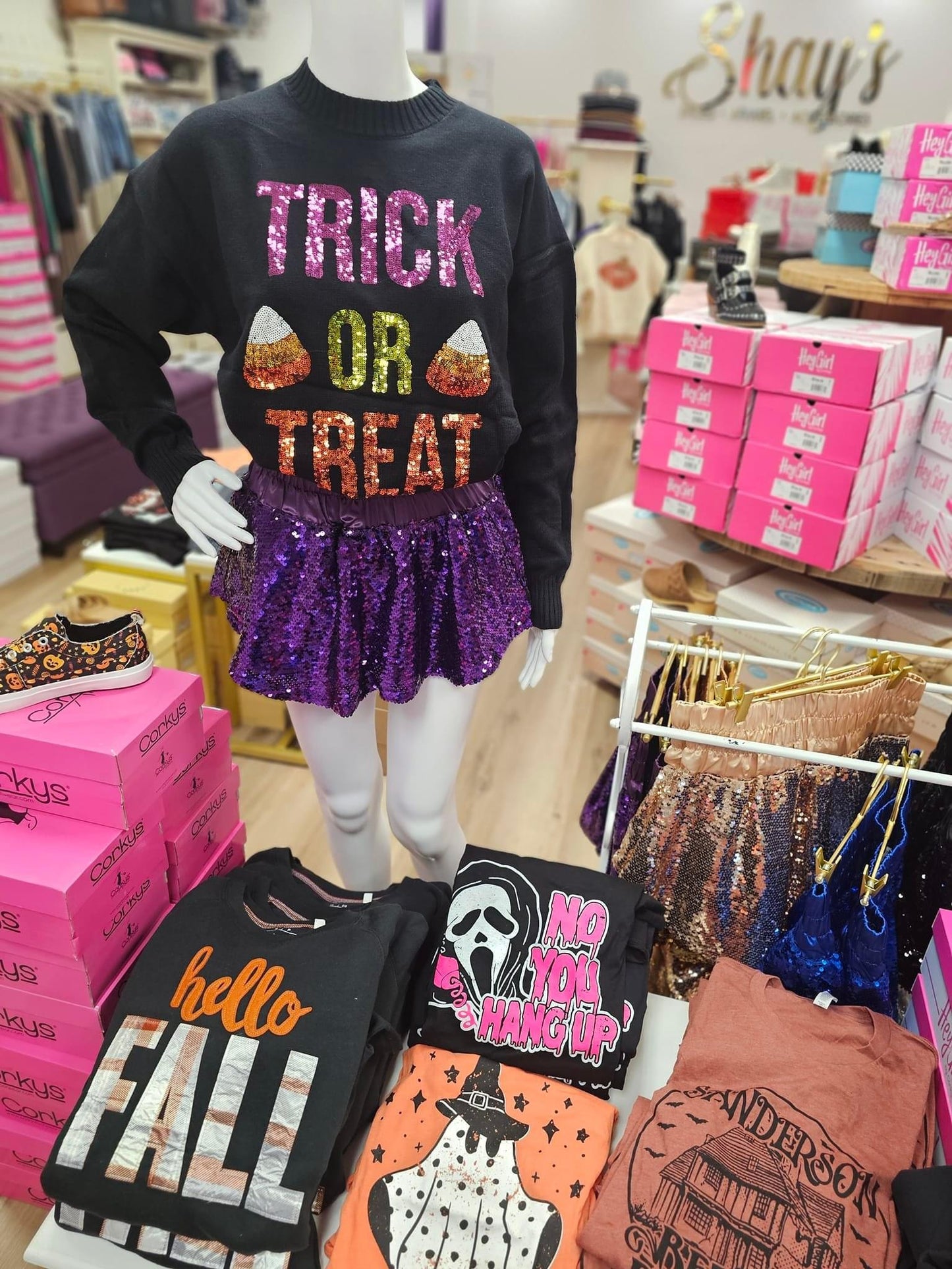 Trick Or Treat Sequin Sweater