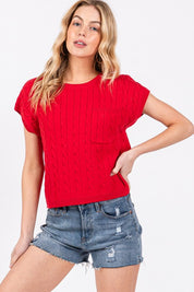 Cable Knit Sweater Top