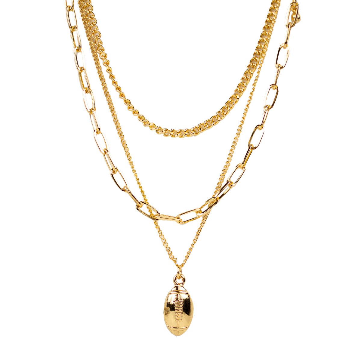 Royal Standard- Football Layered Necklace